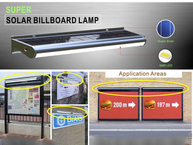 All in one Solar Billboard/Wall/Sign light
